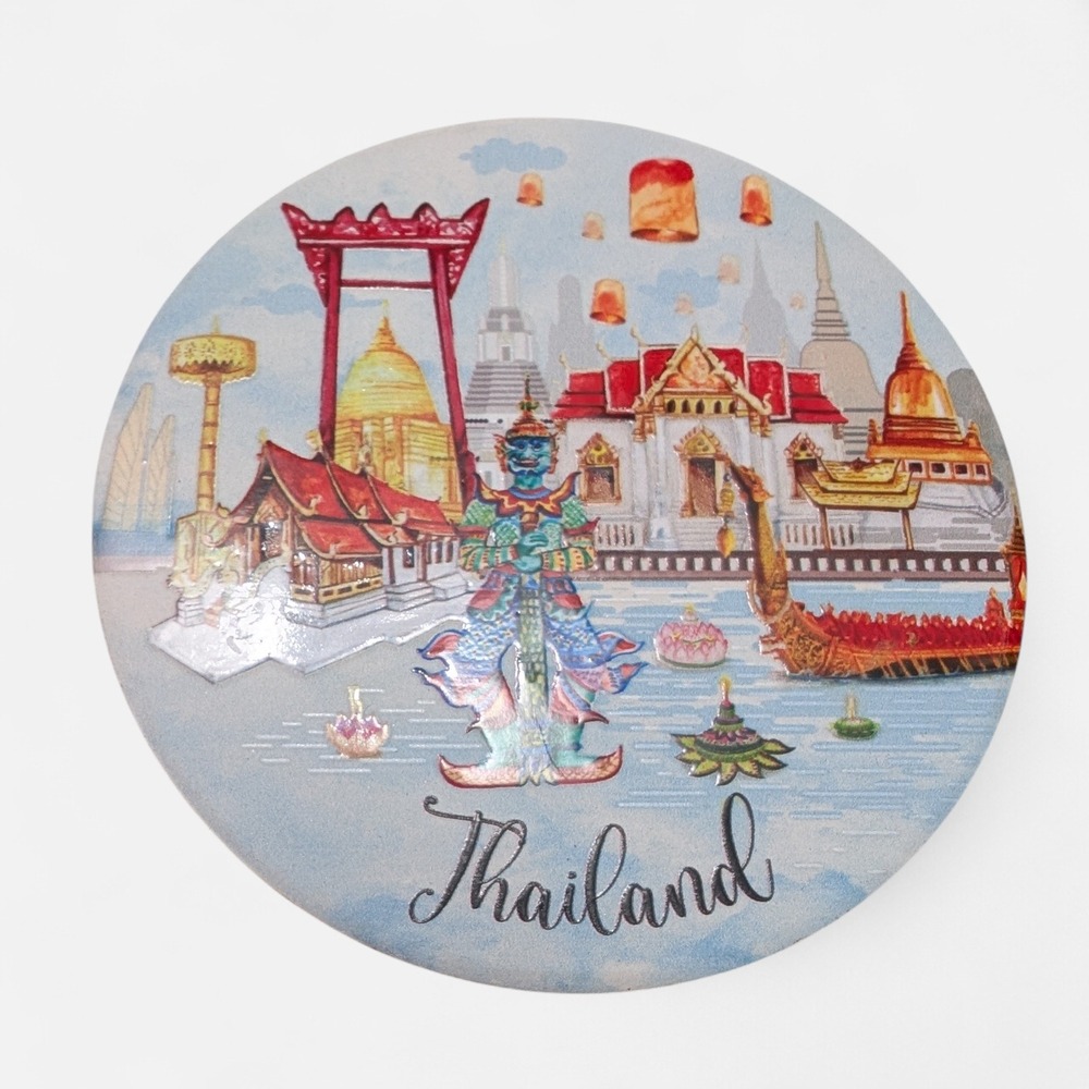 Bangkok Thailand ceramic Coaster by King Coaster Thailand historical/tourist